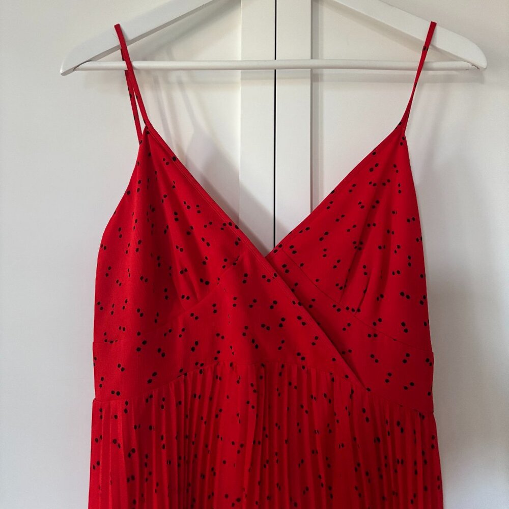 UNIQLO camisole pleated polka dot dress (size S) - Picture 2 of 8